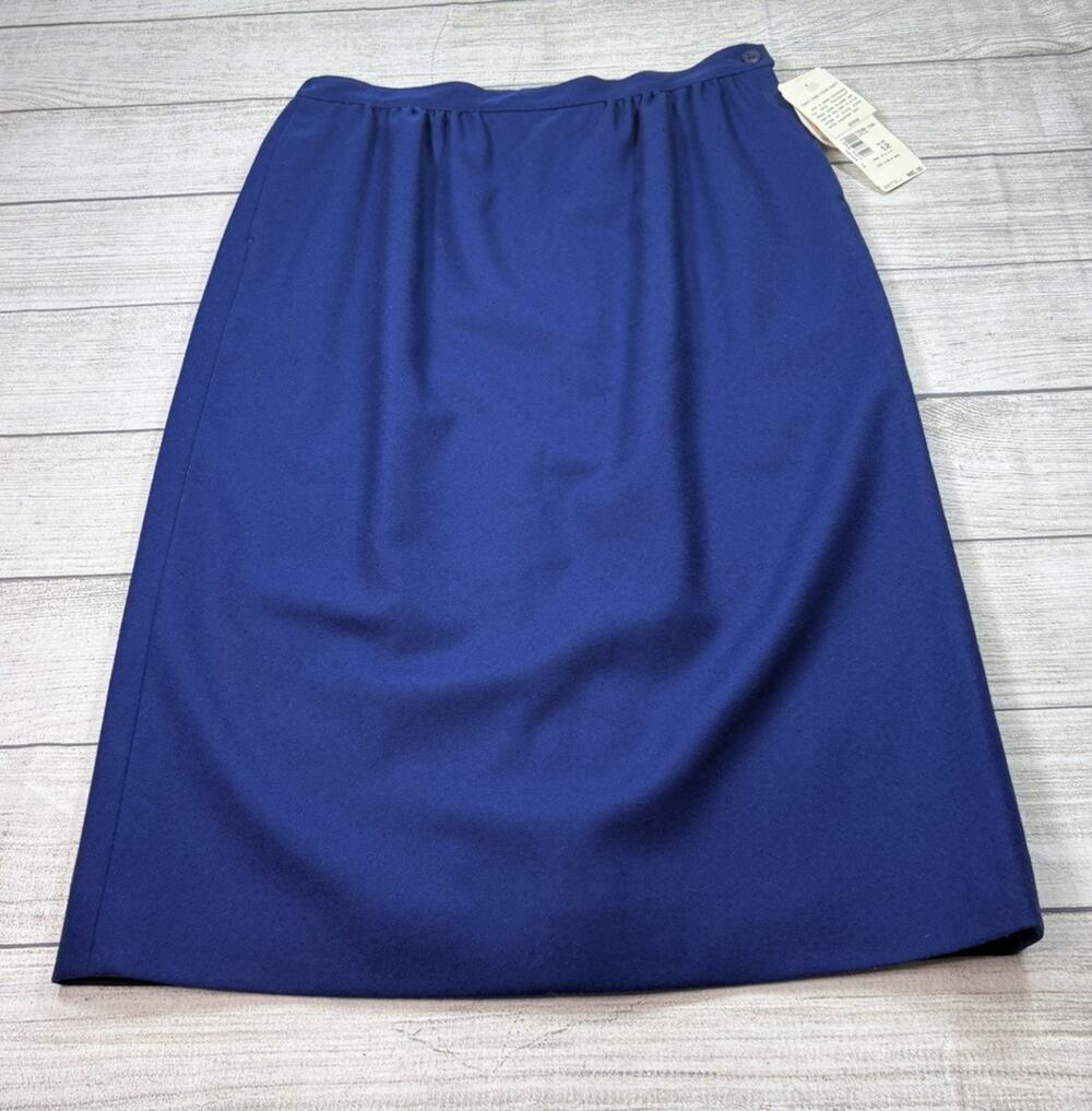 Pendleton Women’s Vintage 100% Virgin Wool Blue Pencil Skirt Size 12